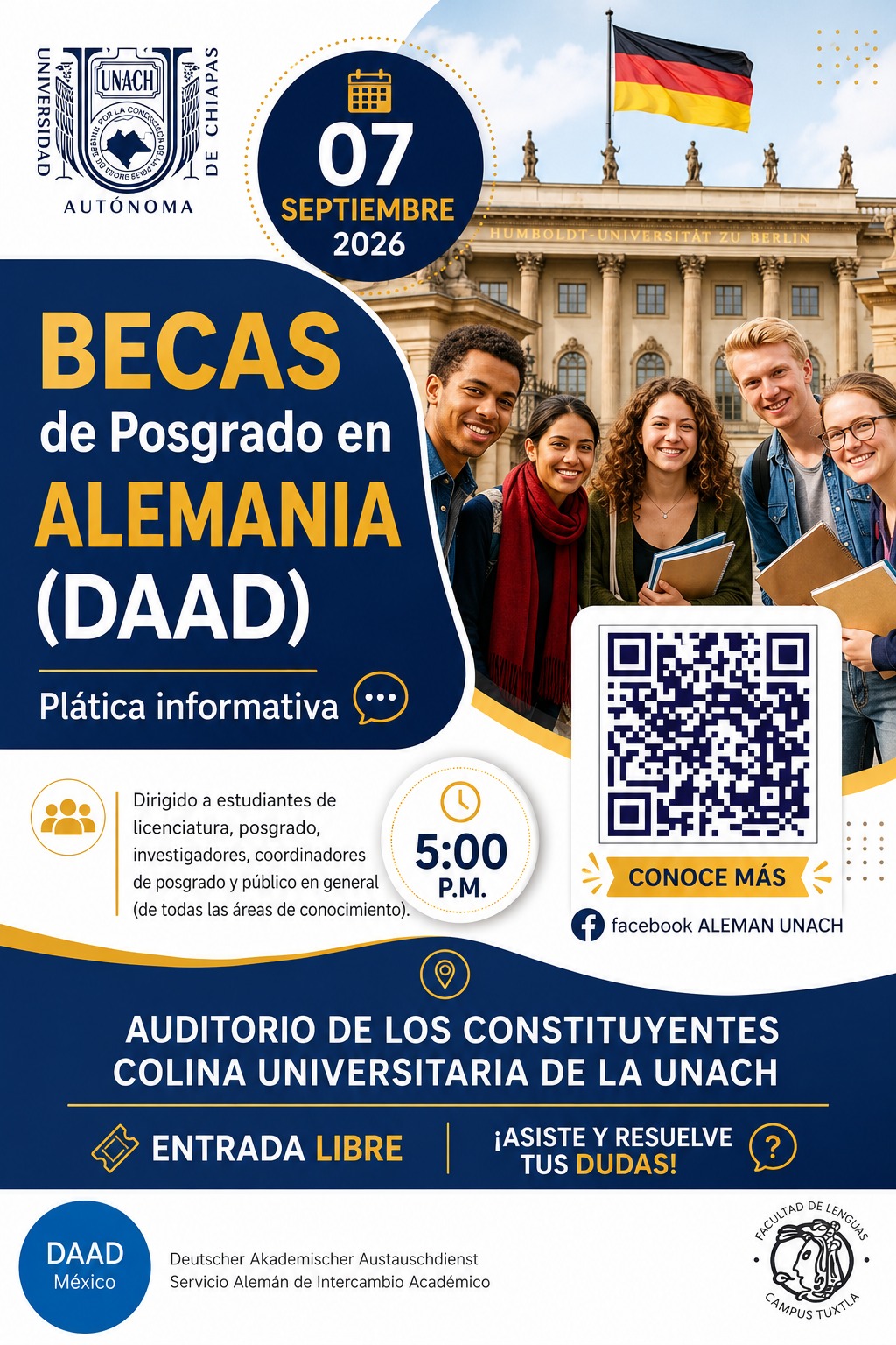 Ofrecen la UNACH y el DAAD plática informativa sobre becas de posgrado e investigación en Alemania